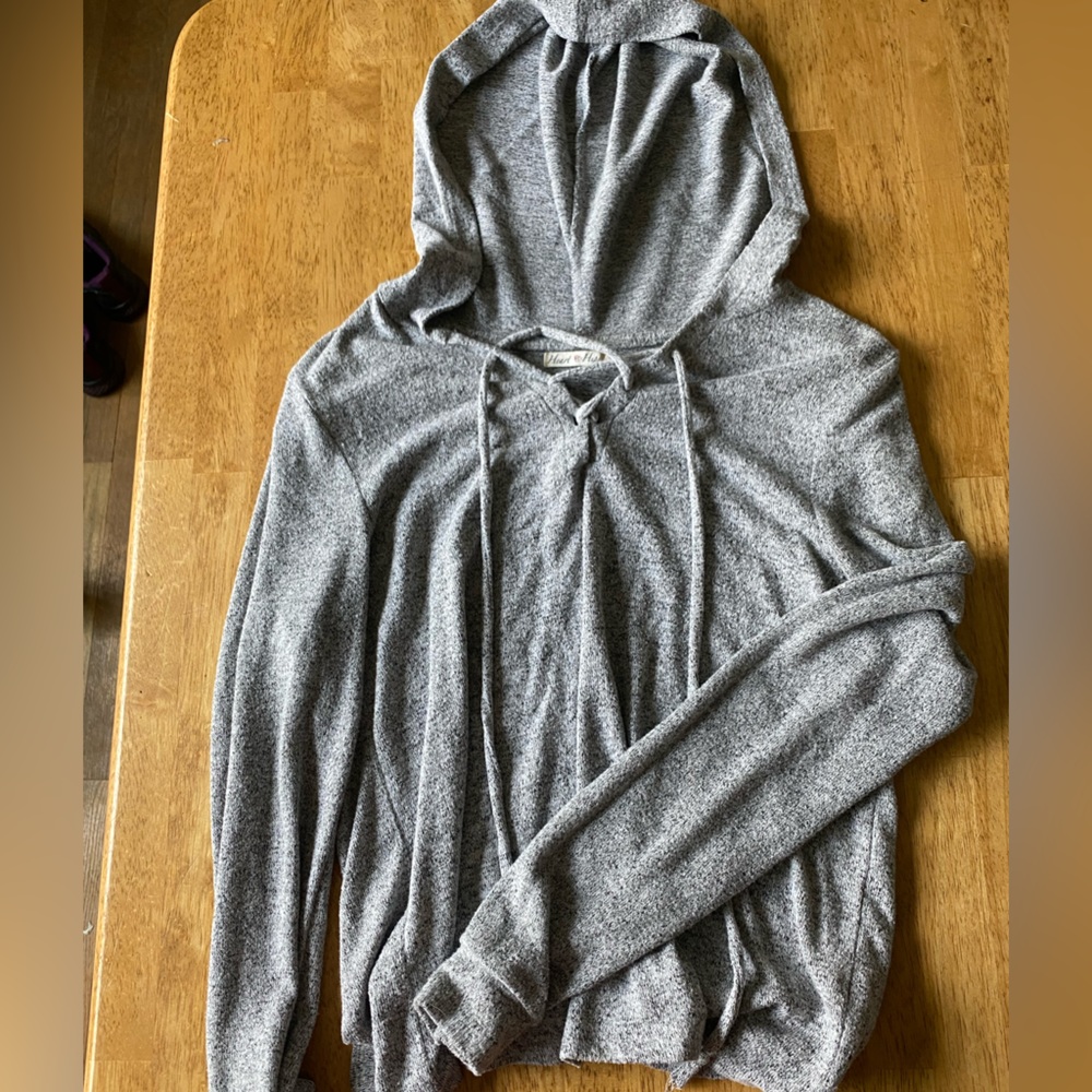 Grey hooded sweater